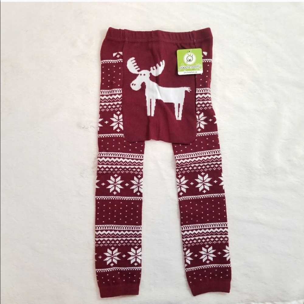 Doodle Pants Fair Isle Moose Leggings